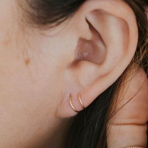 Hello Adorn Tiny Twists 8mm Earrings 14k gold filled